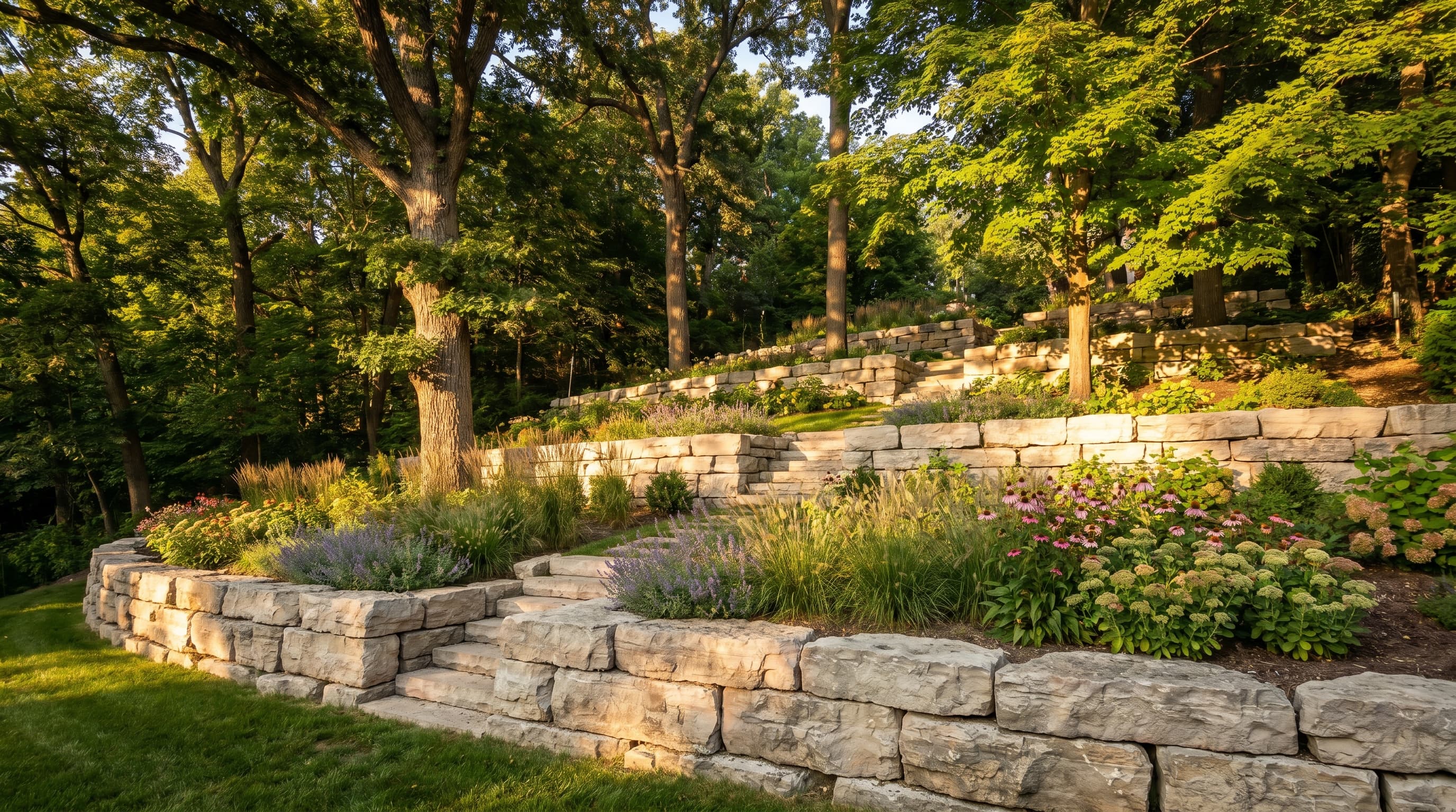 Terraced Retaining Wall · Burlington