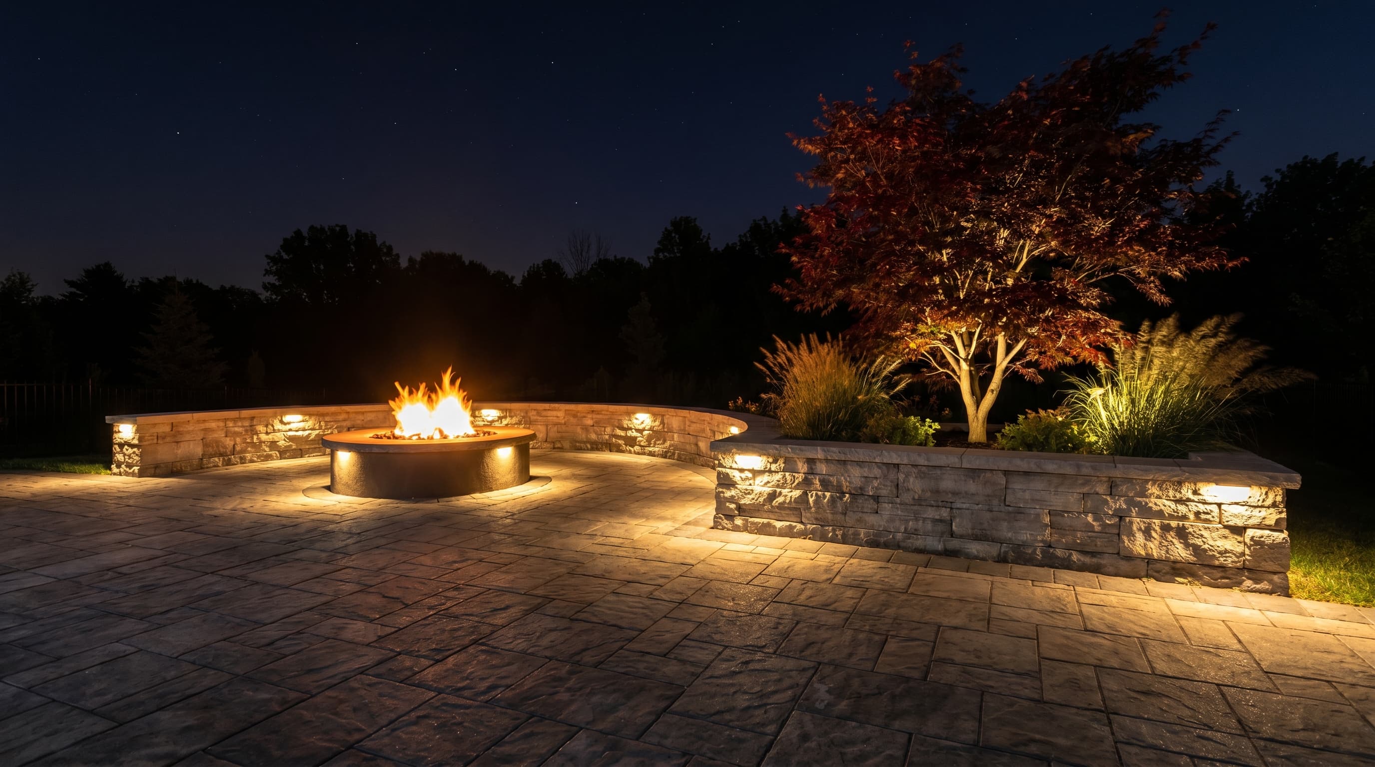 Landscape Lighting at Dusk · Oakville
